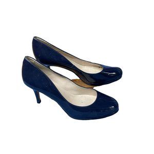 Patent Leather Pumps Blue Pumps L.K. Bennett Made in Spain Size 9. #0148